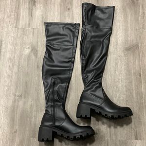 Black over the knee boots new